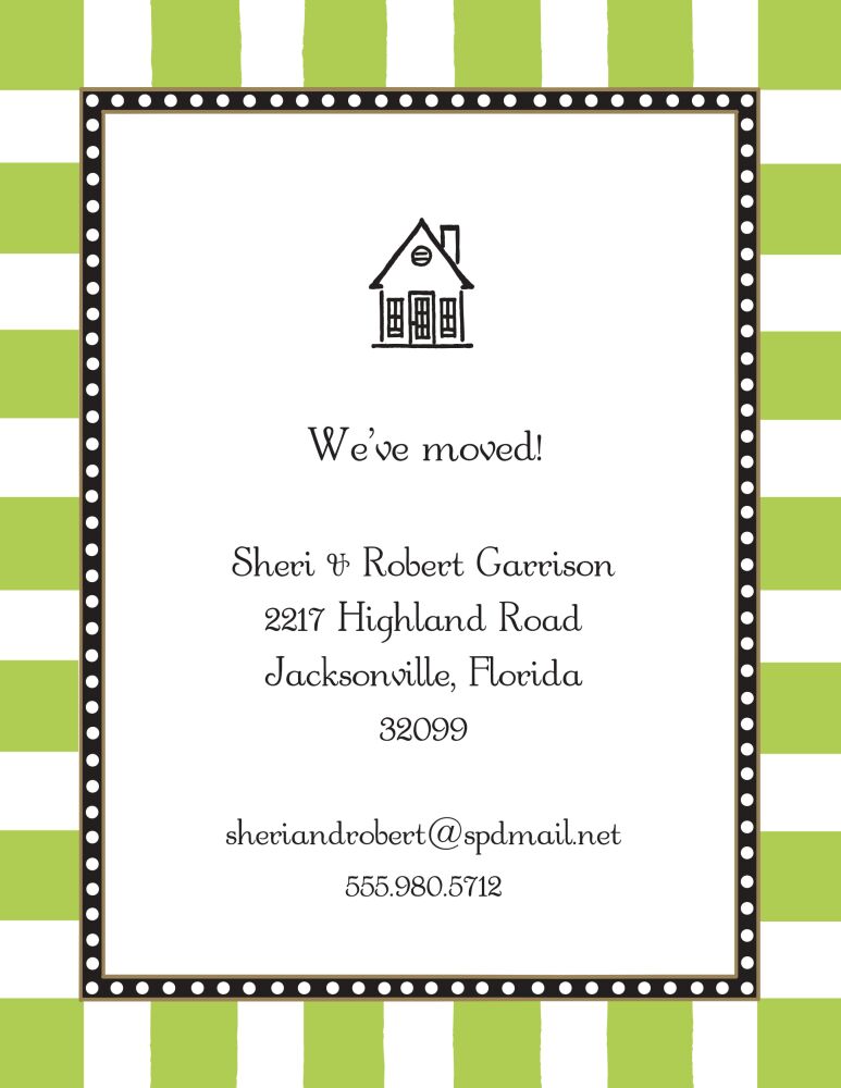 Fun Stripes Lime Invitation