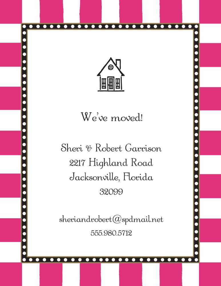 Fun Stripes Hot Pink Invitation