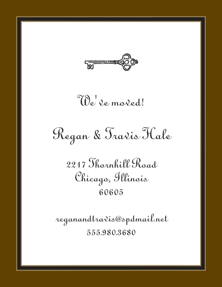 Chocolate Edge & Black Border Invitation