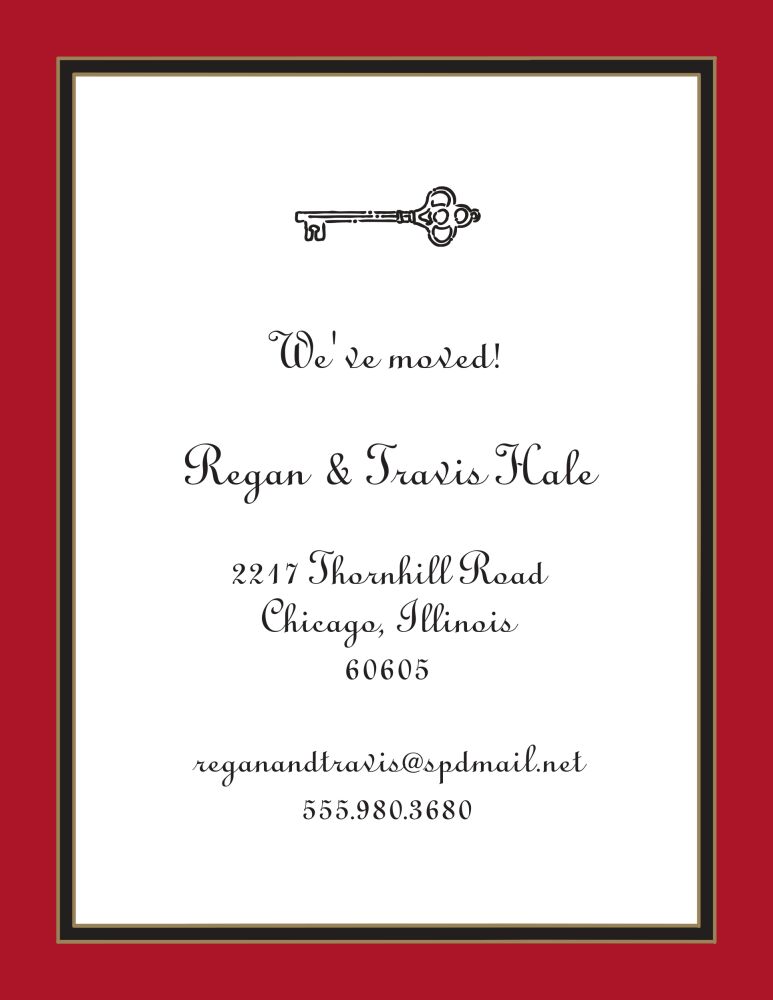Red Edge & Black Border Invitation