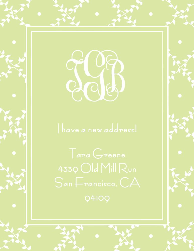 Trellis Lime Invitation