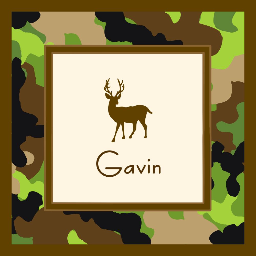 Camouflage On Ivory Sticker