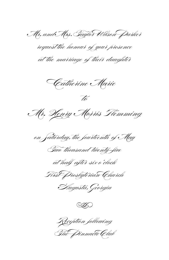 Classic White Invitation