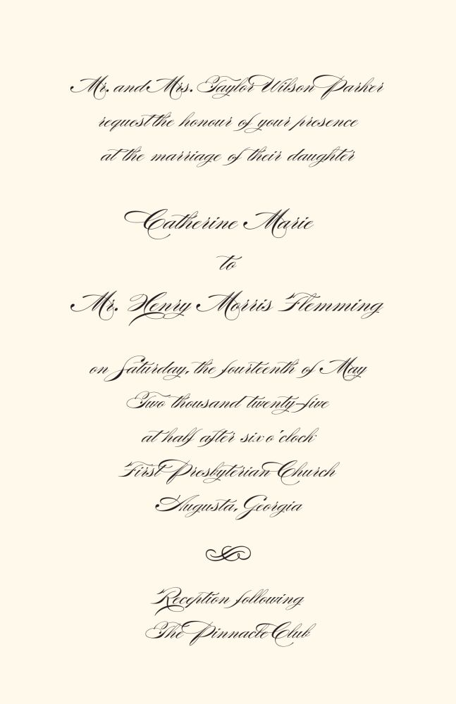 Classic Ecru Invitation