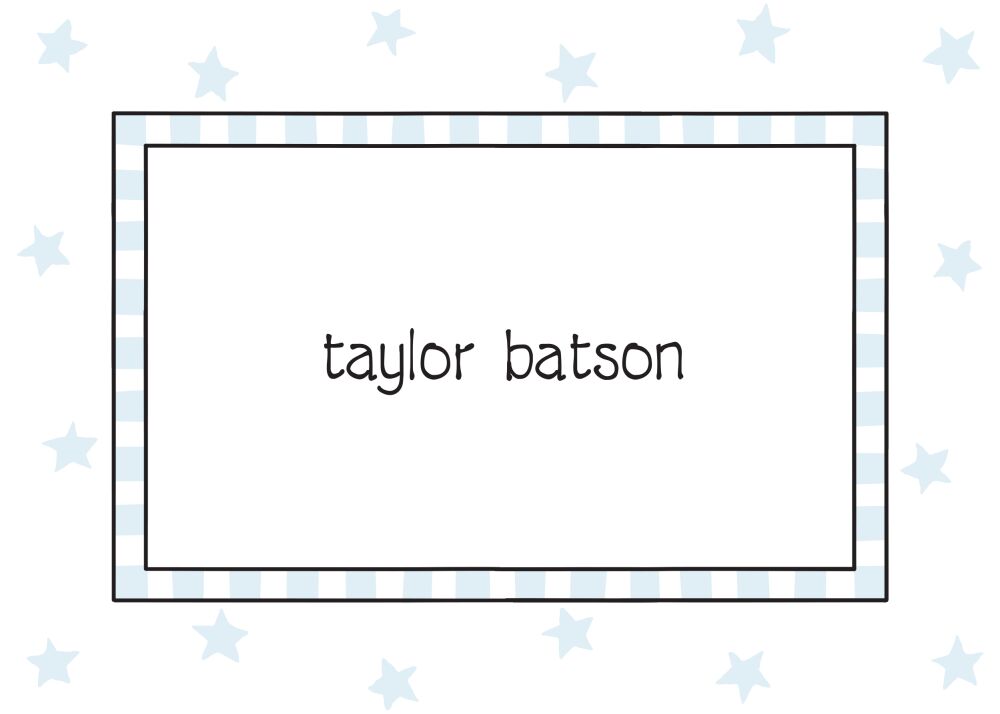 Stars & Checks Flat Enclosure Card