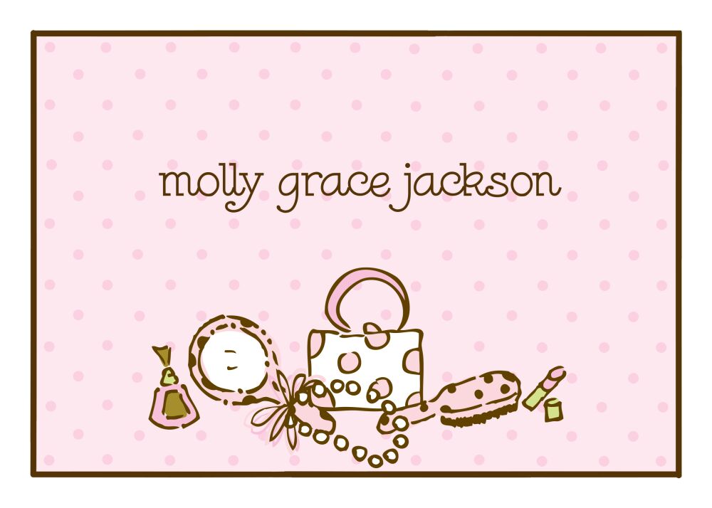 Tiny Dots Pink On Pink Flat Enclosure Card