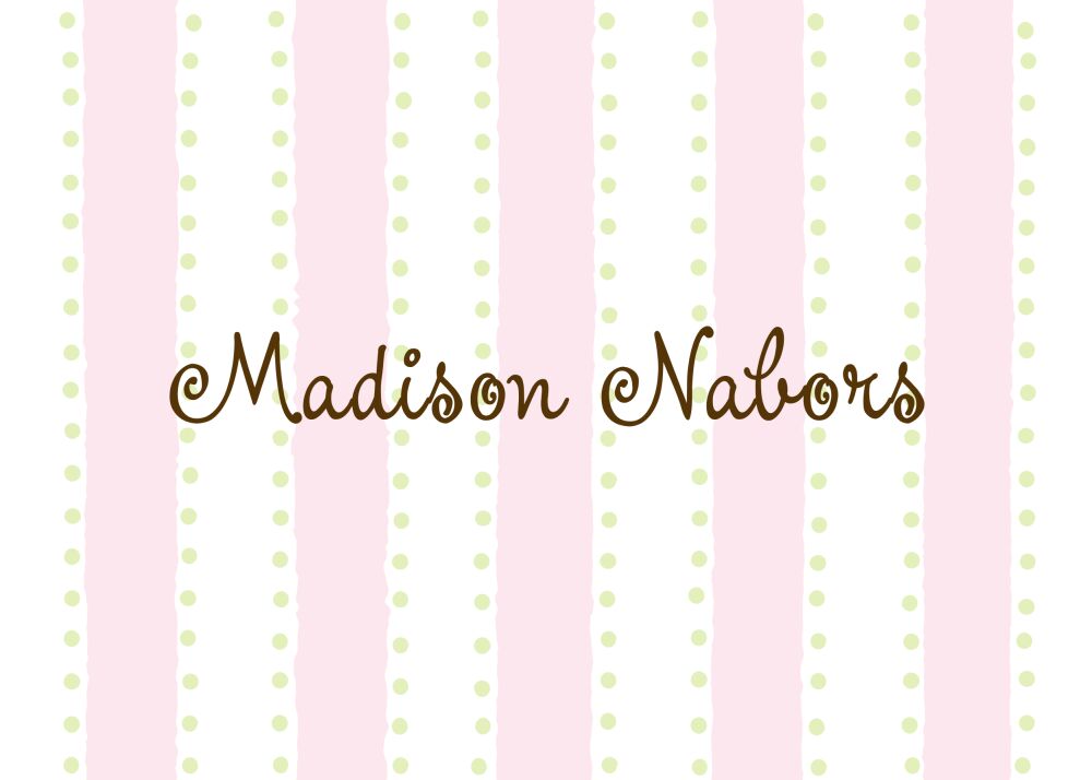 Dotted Stripes Pink & Lime Flat Enclosure Card