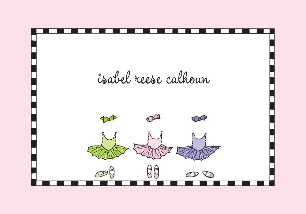Ballet Folded Note