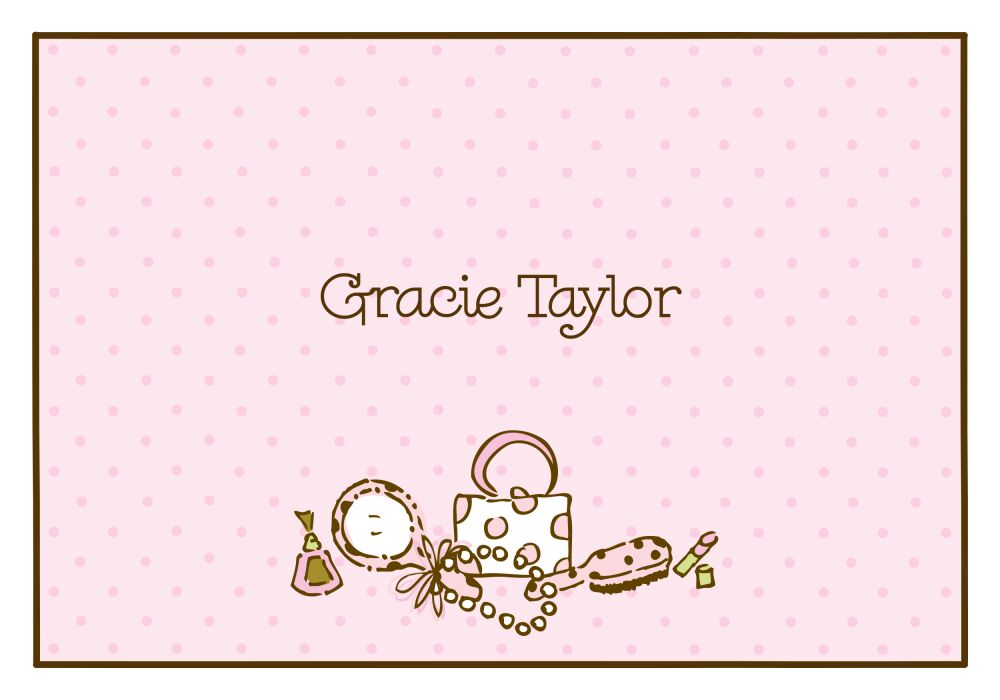 Tiny Dots Pink On Pink Folded Note