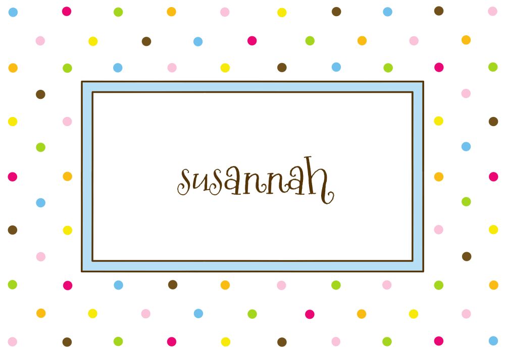 Sprinkle Dots White Folded Note