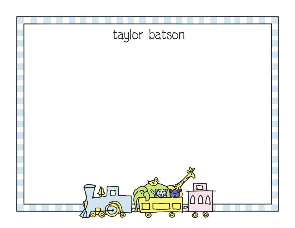 Train Pastel Flat Note