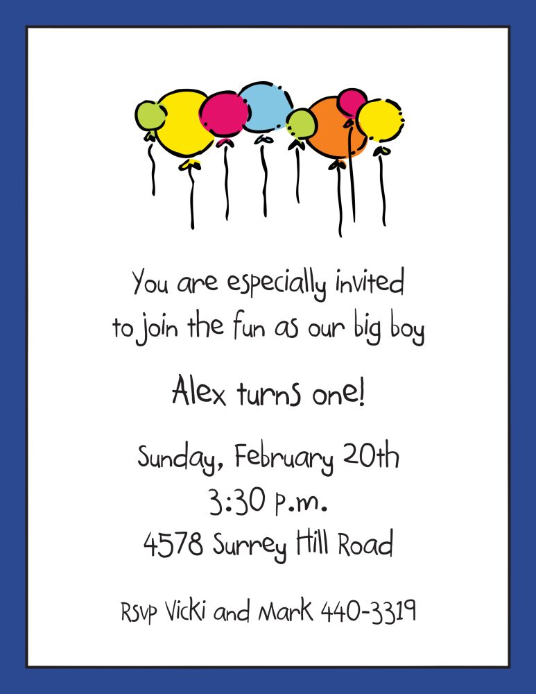 Classic Edge Navy & Black Invitation