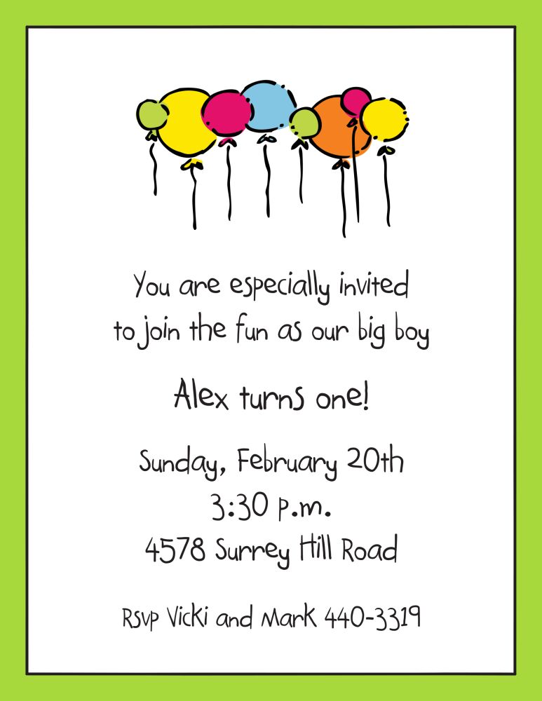 Classic Edge Lime Invitation