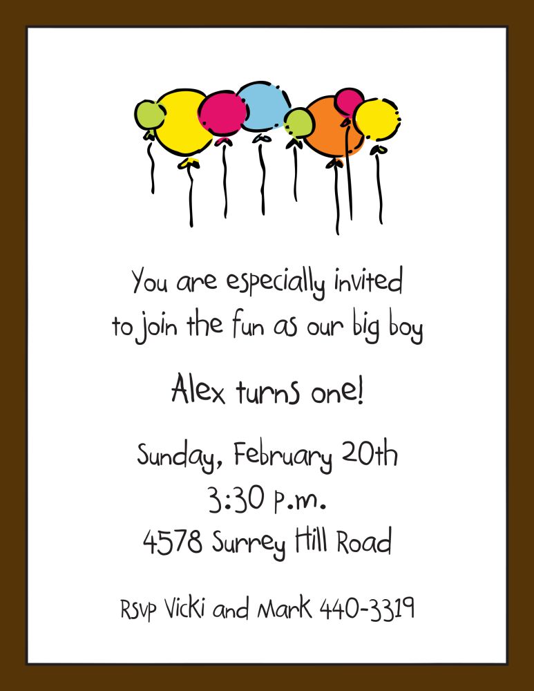 Classic Edge Chocolate Invitation