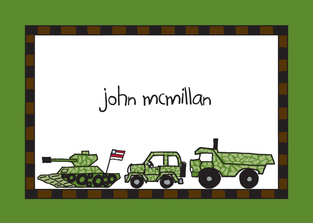 Army Flat Enclosure Card