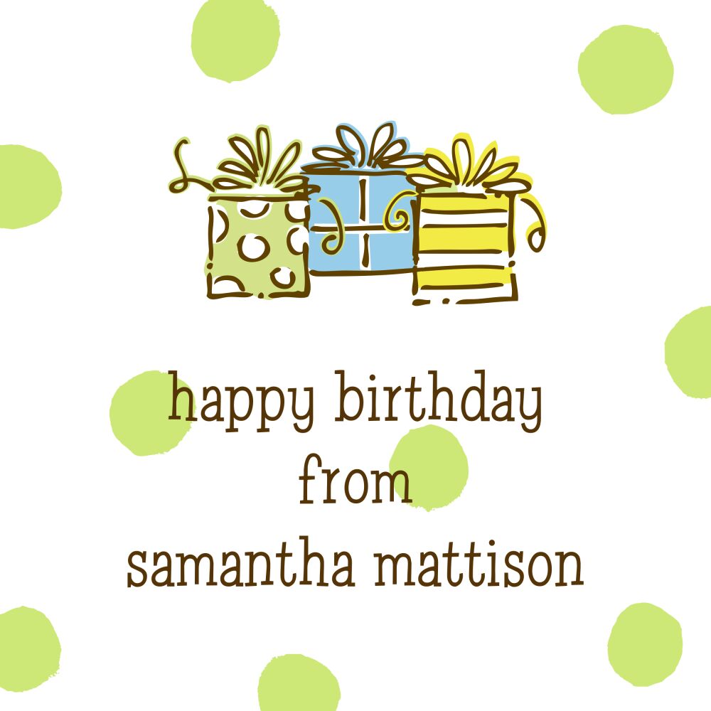 Big Dots Lime Gift Sticker