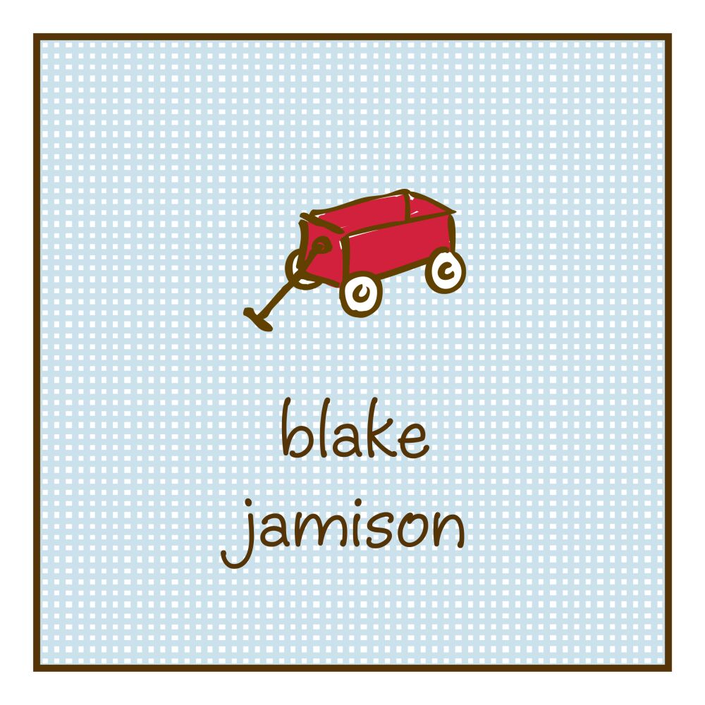 Linen Blue Gift Sticker