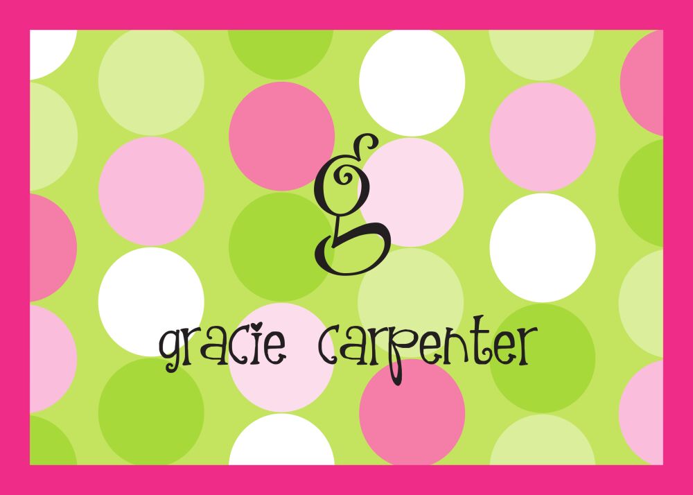 Retro Dots Pink & Lime Flat Enclosure Card