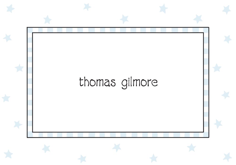 Stars & Checks Folded Note