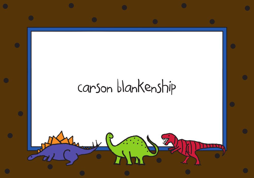Dinosaurs Folded Note