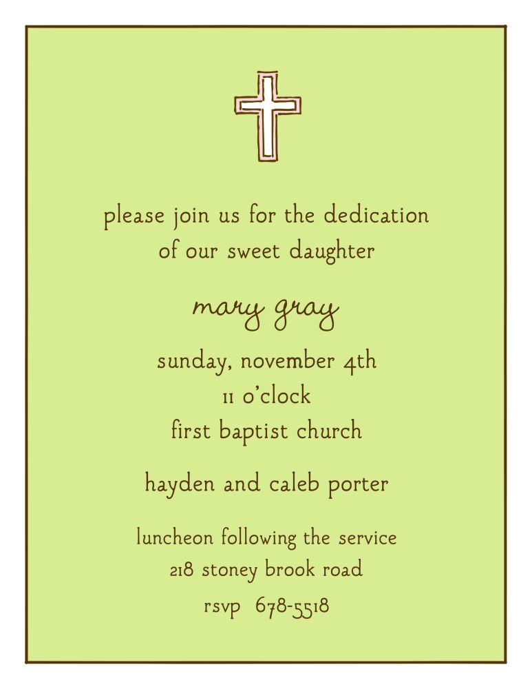 Classic Edge White & Chocolate On Lime Invitation