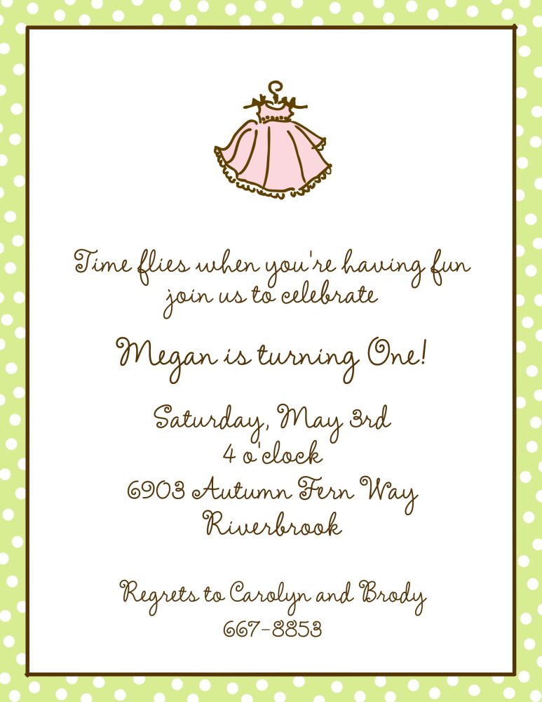 Dotted Edge Light Lime & Chocolate  Birth Announcement