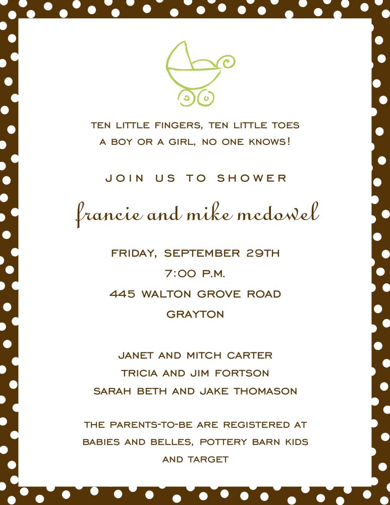 Dotted Edge Choc Invitation