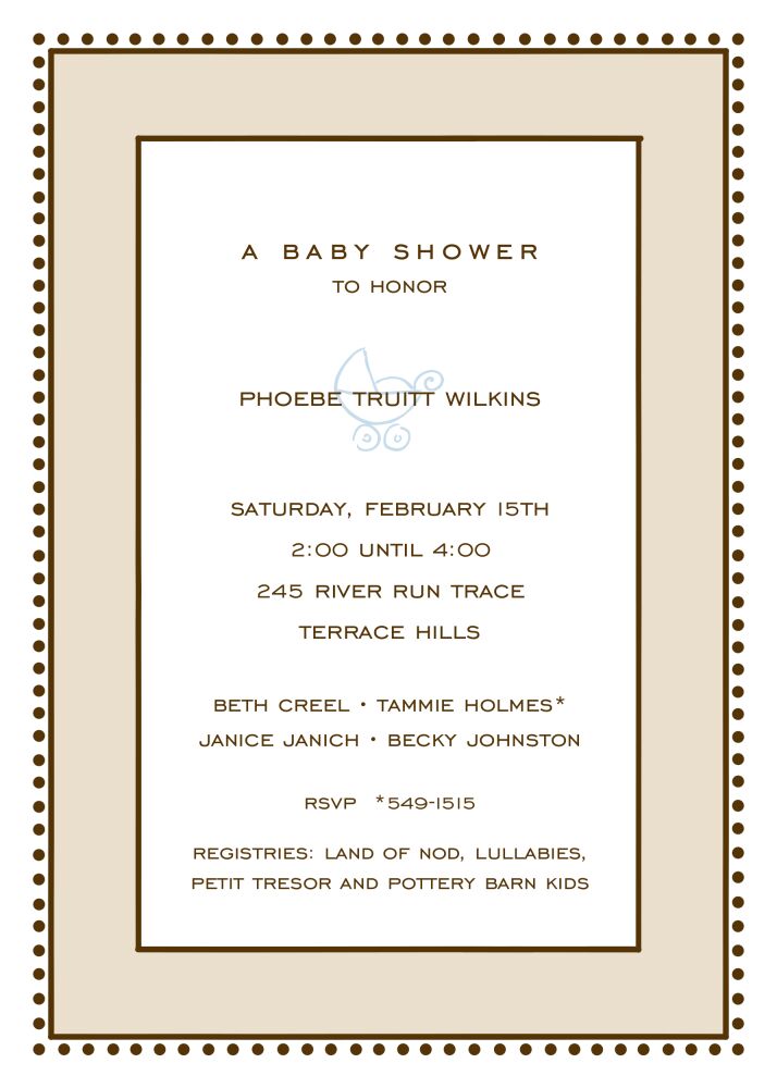 Antique Border Latte Invitation