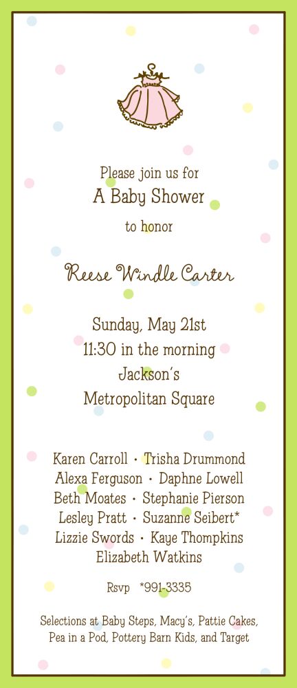 Little Dots Multi & Lime Invitation