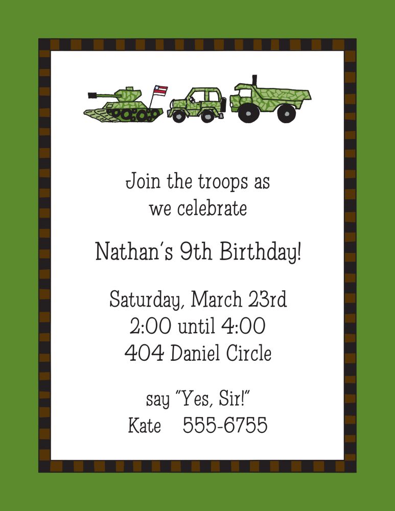 Army Invitation