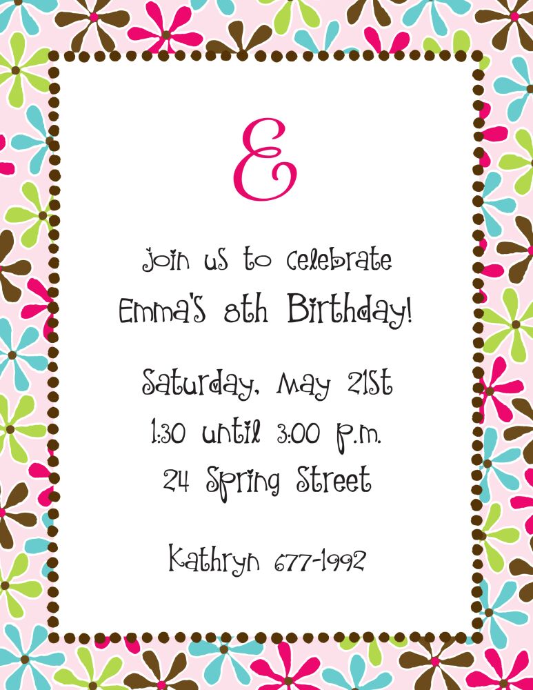 Fun Daisies Multi Invitation