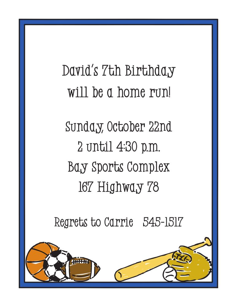 Sports Invitation