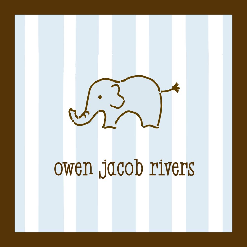 Just Stripes Blue Flat Enclosure Card