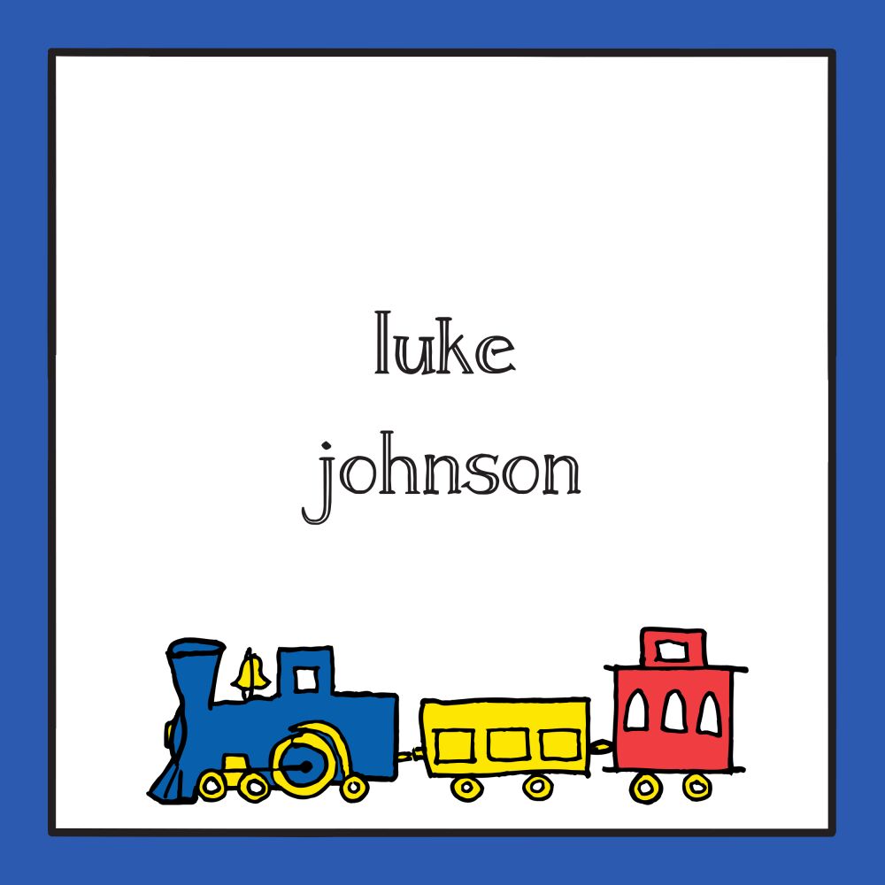 Classic Edge Bright Blue Gift Sticker
