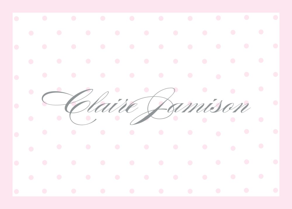 Tiny Dots Pink & White Enclosure Card