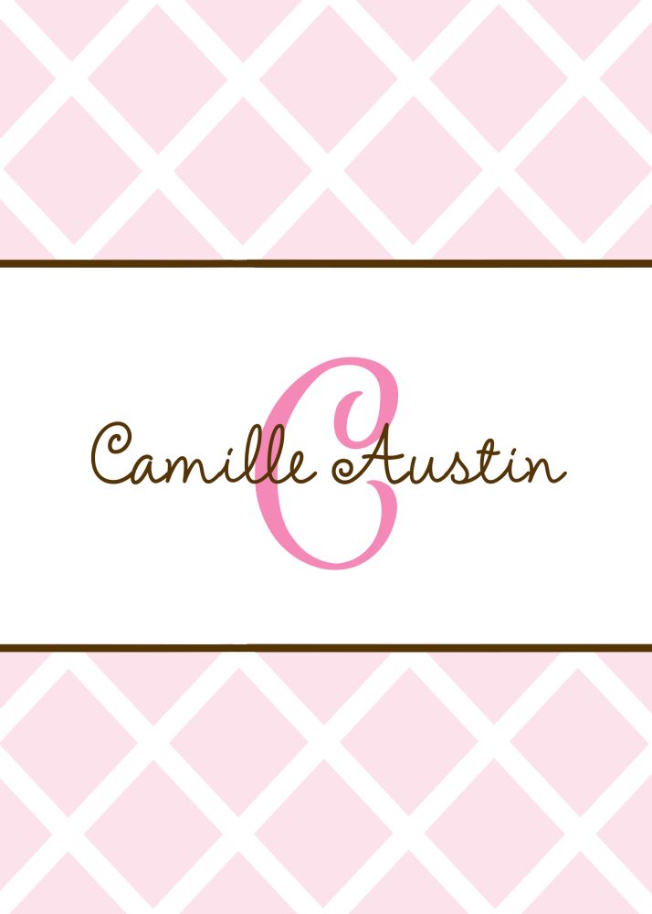 White Lattice On Pink Sticker