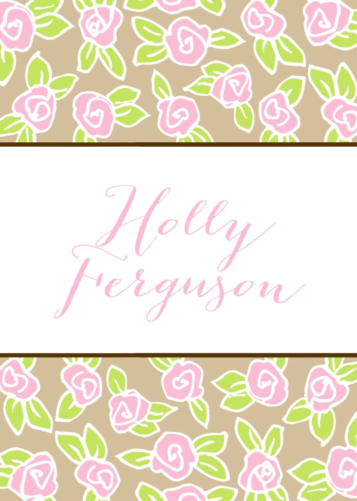 Pink Roses On Cocoa Sticker