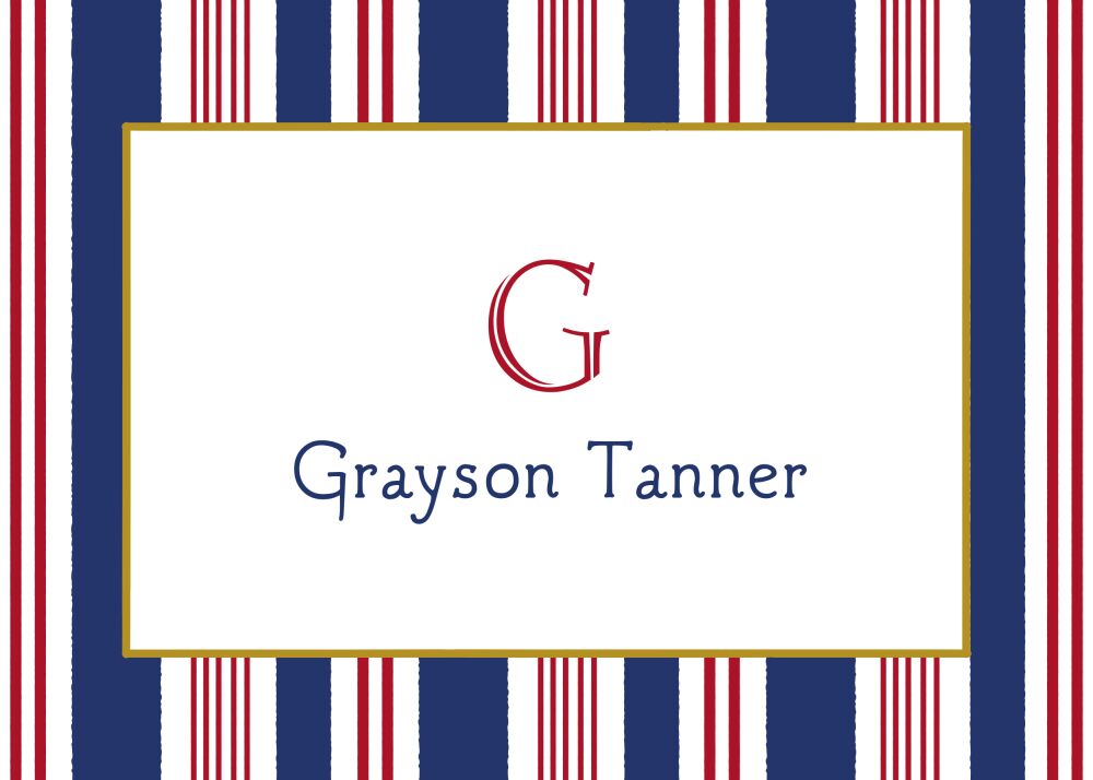 Nautical Stripes Red, White & Blue Sticker
