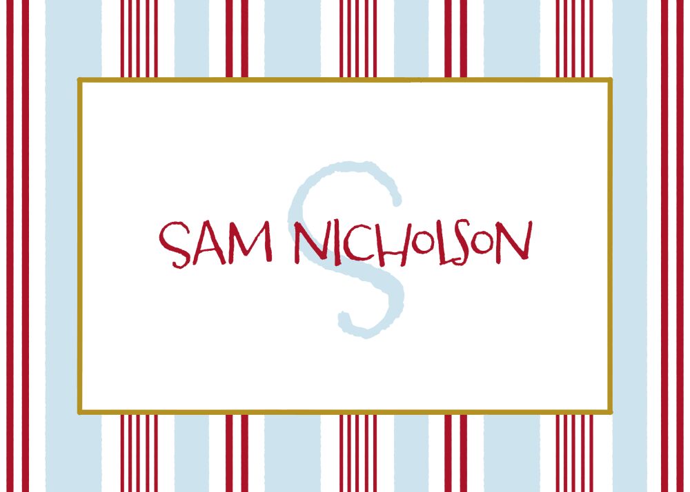 Nautical Stripes Baby Blue Sticker