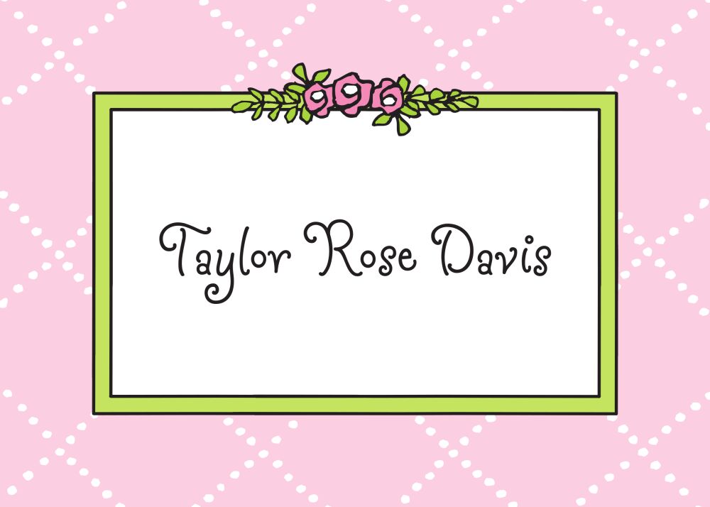 Baby Roses & Dots Pink Sticker