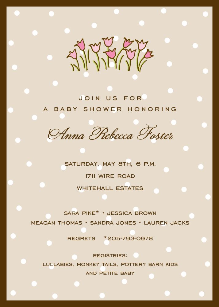 Little Dots On Latte Invitation
