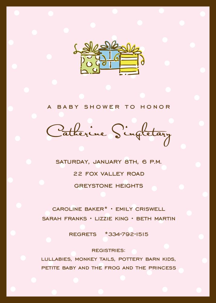 Little Dots On Pink Invitation