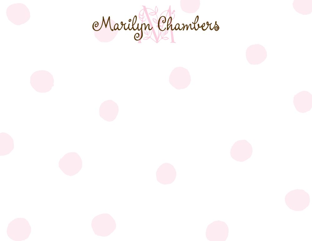 Big Dots Pink Flat Note
