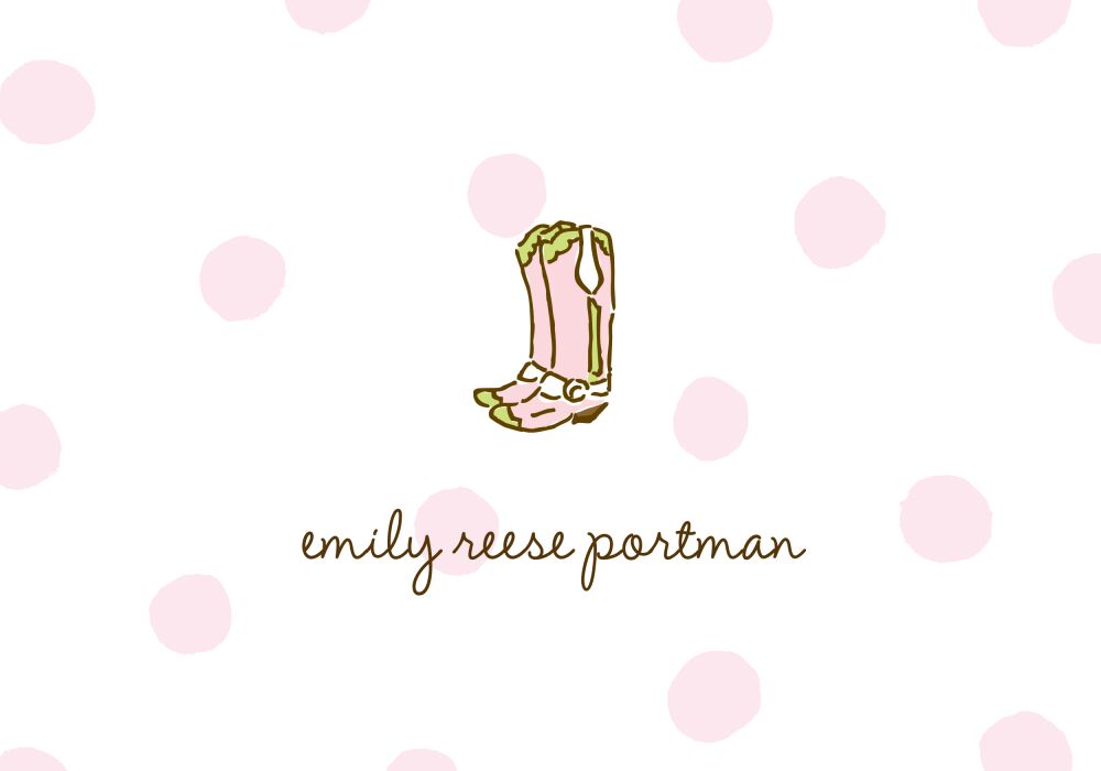 Big Dots Pink Folded Note