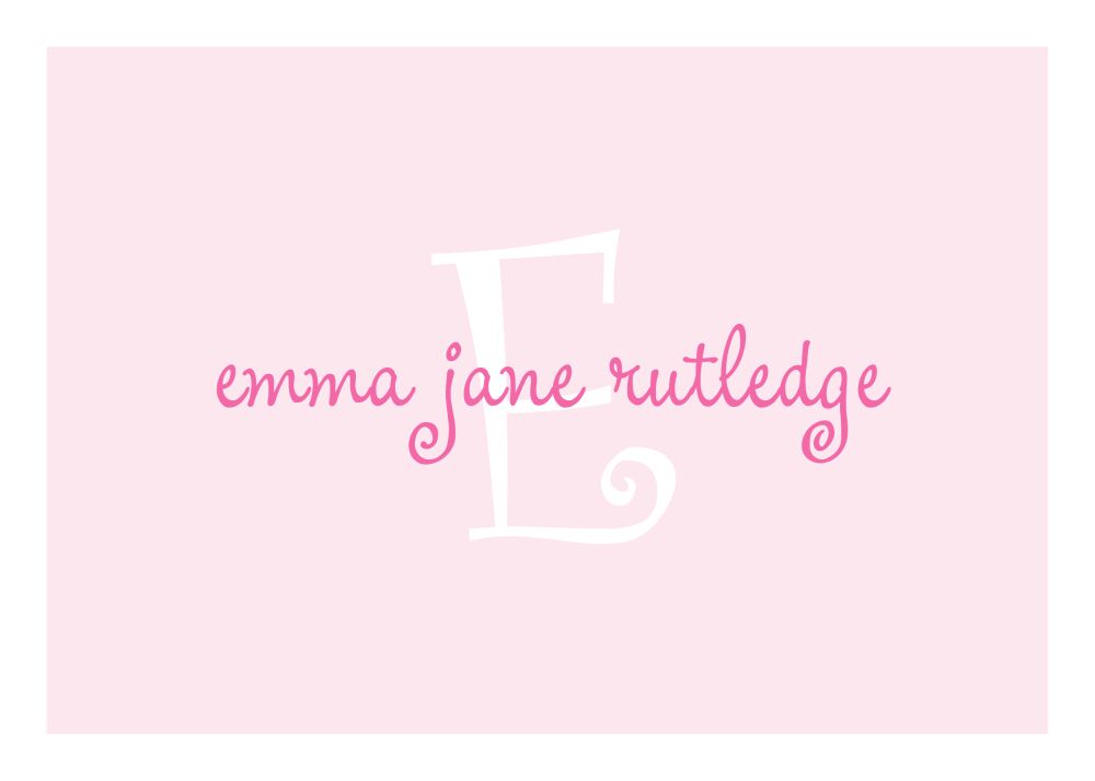 White Edge Pink Enclosure Card