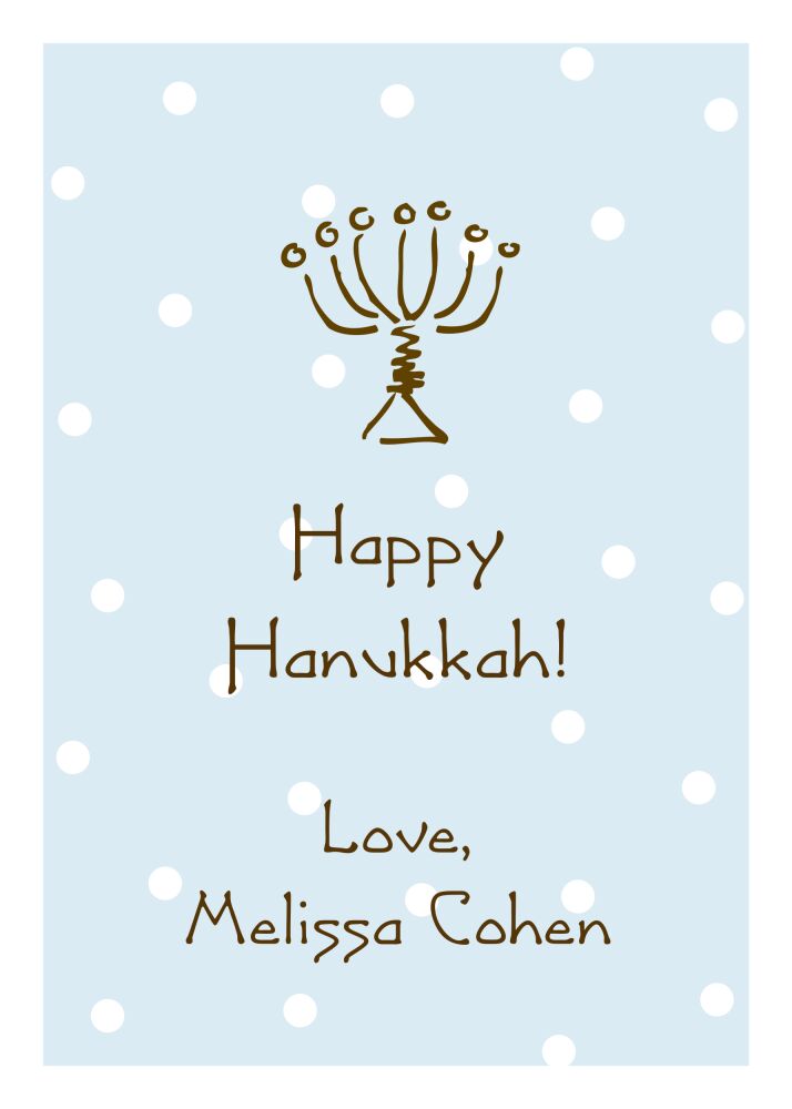 Little Dots White On Blue Flat Enclosure Card