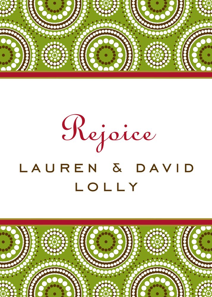 Dotted Circles Green & Red Flat Enclosure Card