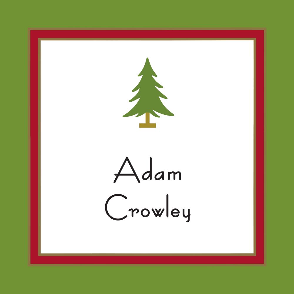 Red Border & Green Edge Flat Enclosure Card