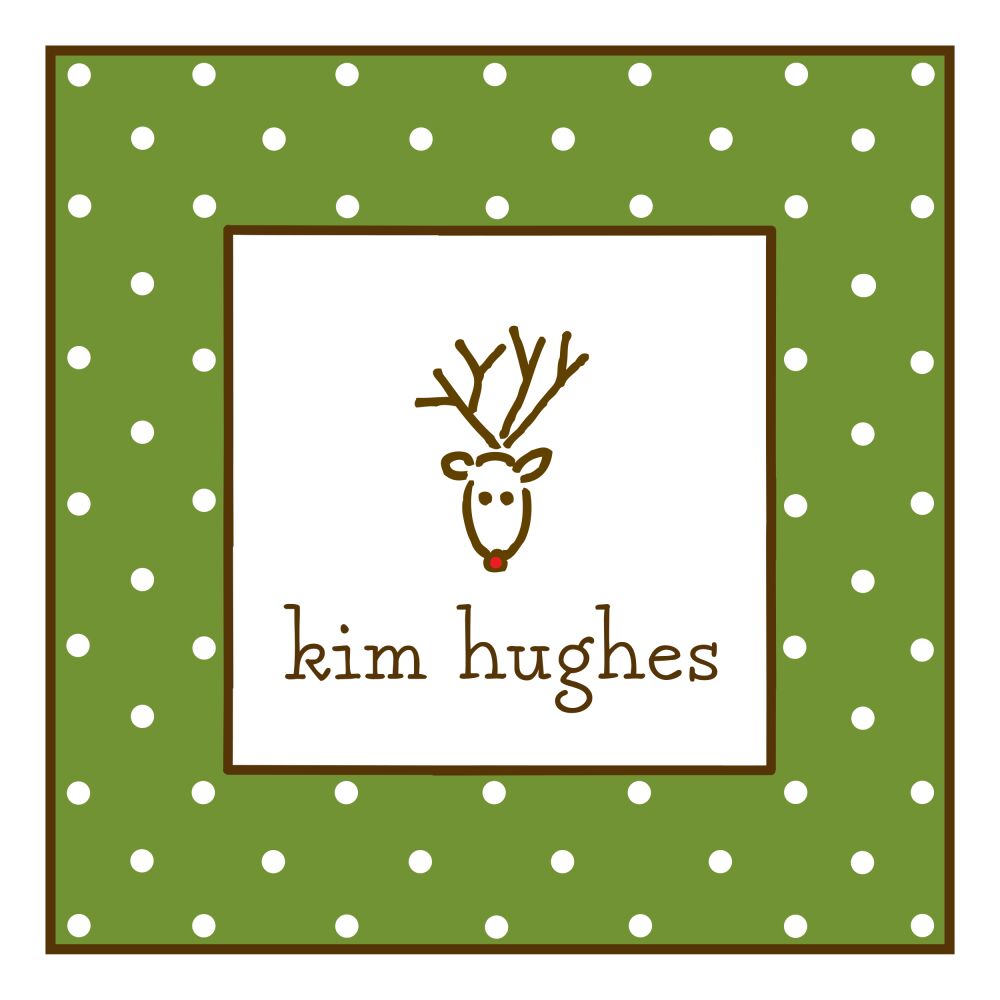 Sweet Dots Green Flat Enclosure Card