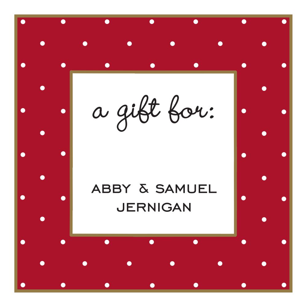 Tiny Dots Red Flat Enclosure Card